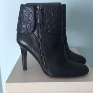 Coach leather booties/boots
